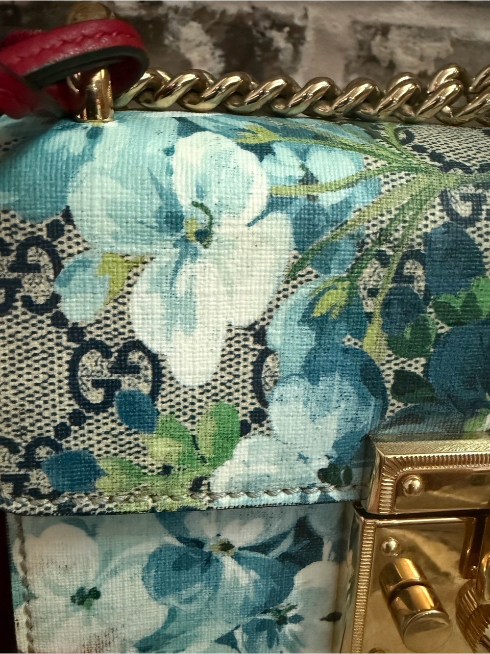 Gucci Floral GG Padlock Canvas Shoulder Bag - Picture 6 of 11